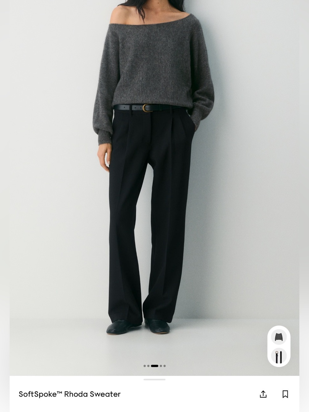 Wilfred SoftSpoke Rhoda Sweater - Heather Charcoal